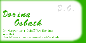 dorina osbath business card